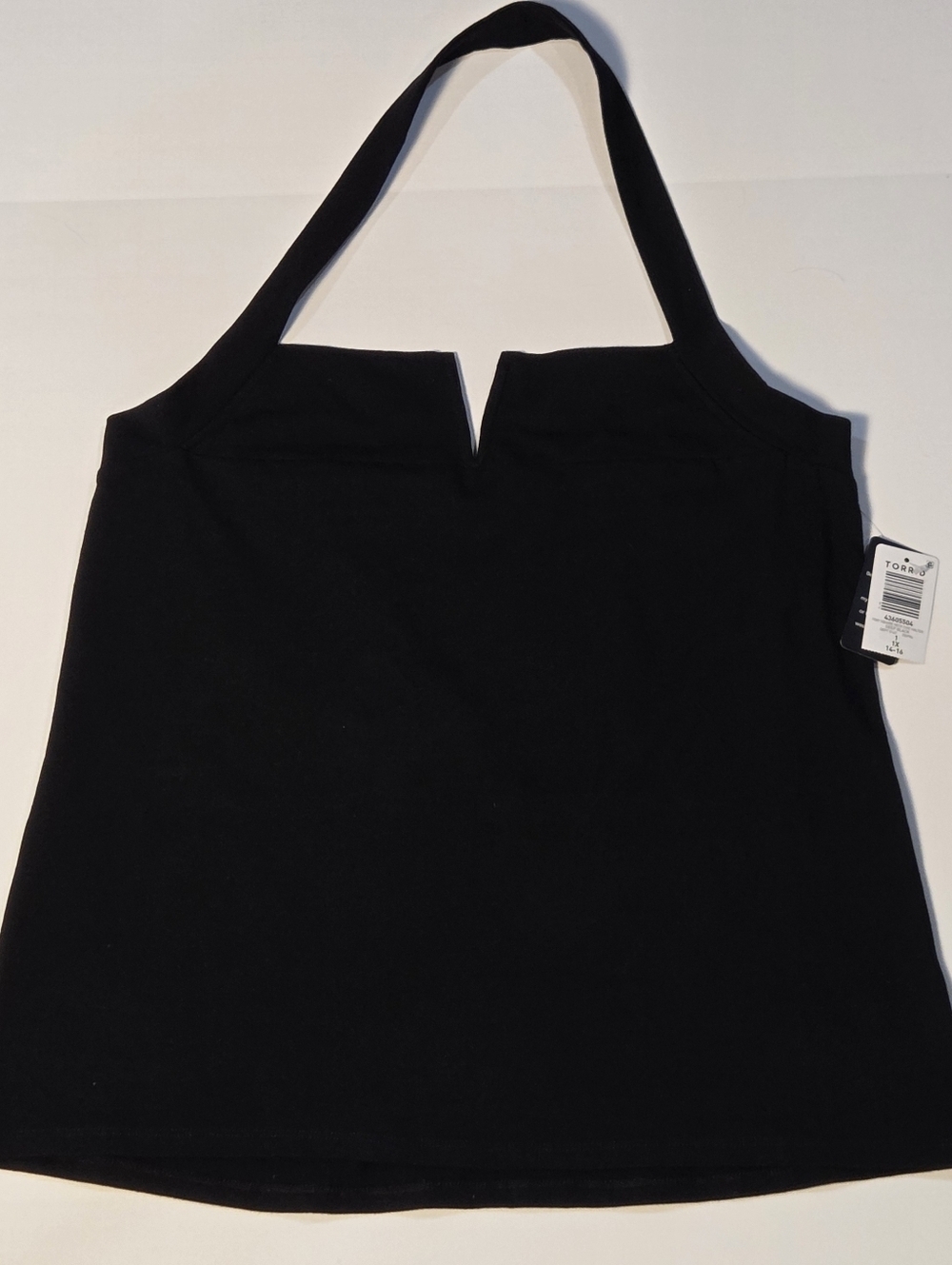 Torrid Halter Tank Modern Minimalist Fitted Square Notched V Cut Neckline 1X Top